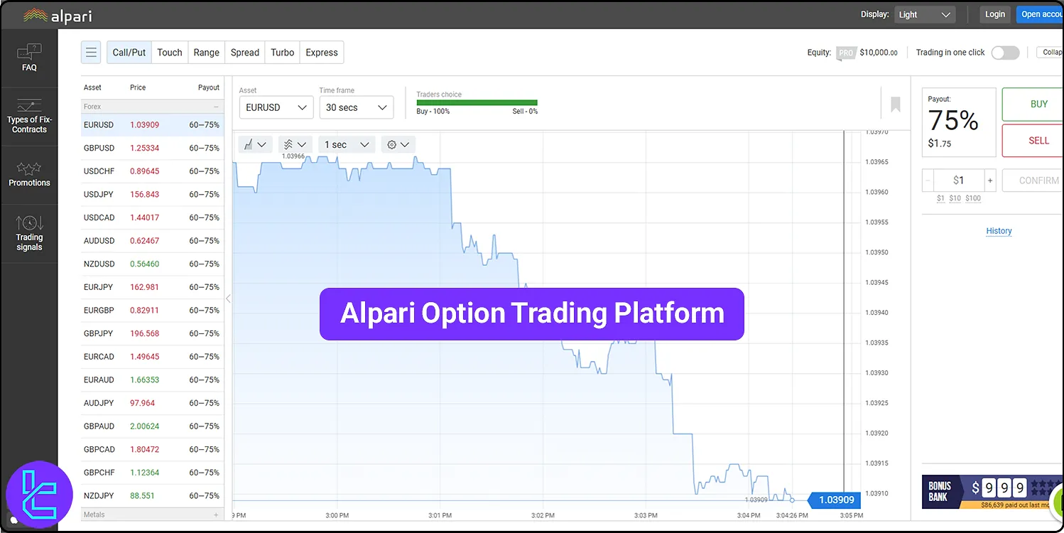 Alpari Option Trading Platform 2024 Fix Contracts App