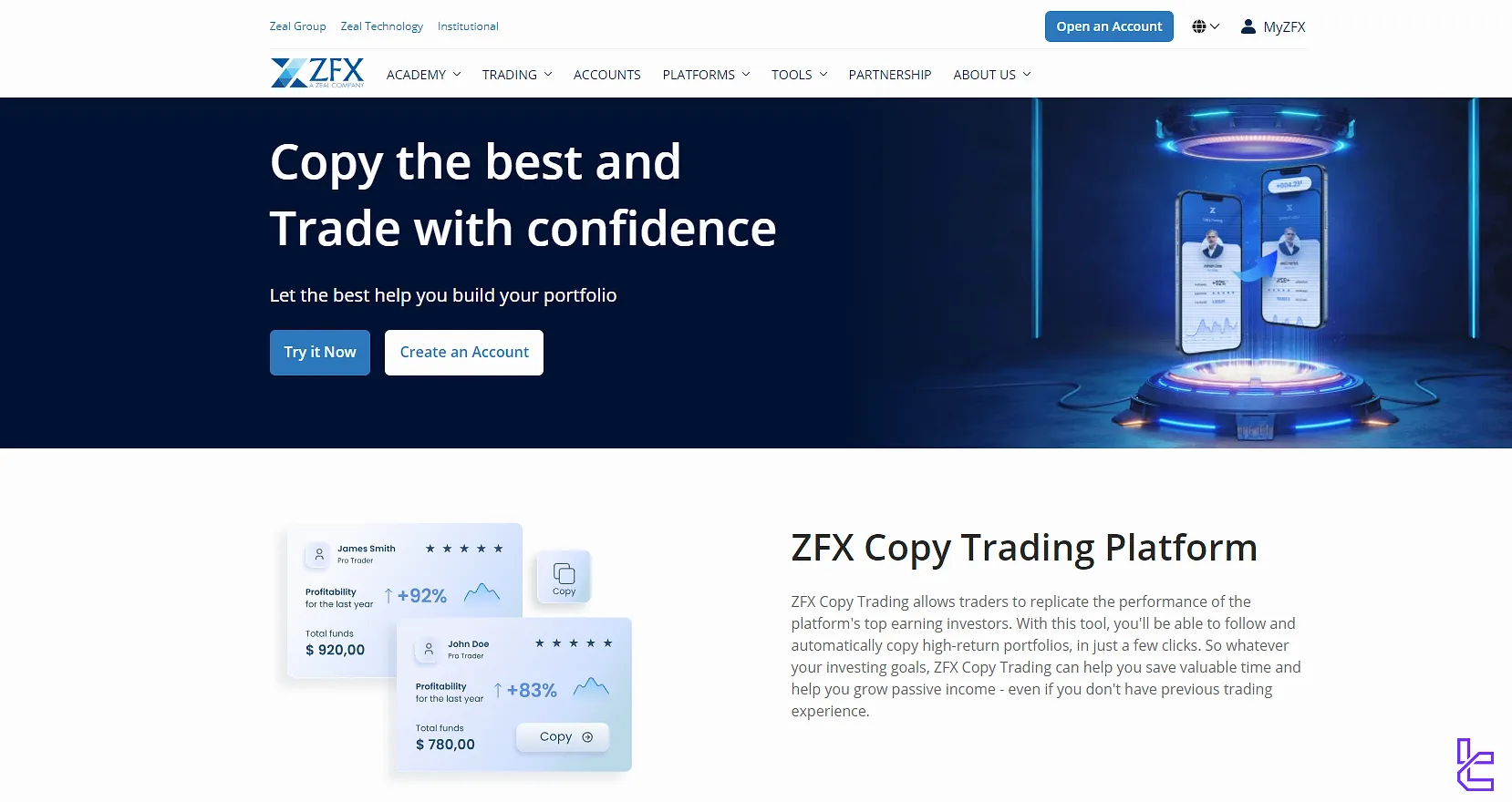 ZFX copy trading