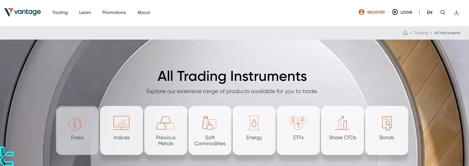 vantage markets tradable instruments