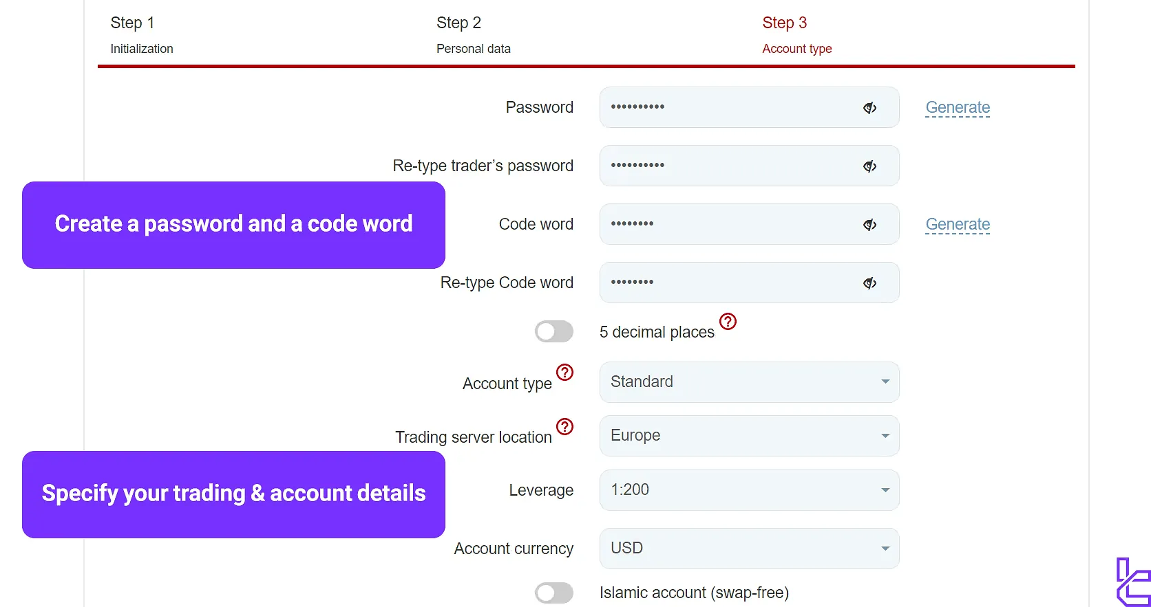 InstaForex registration