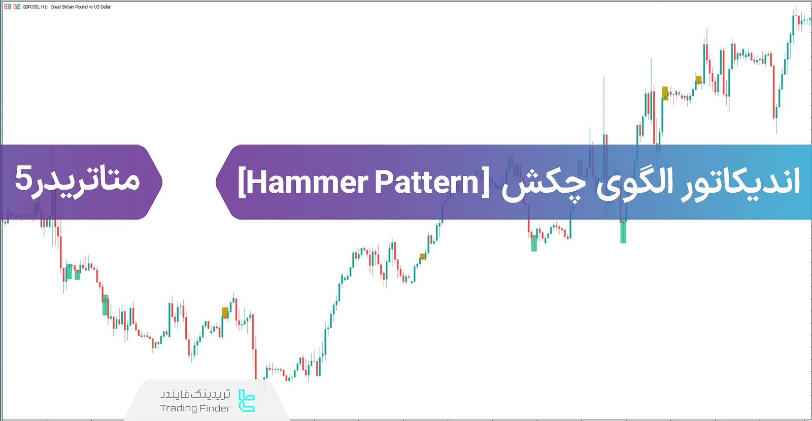 دانلود اندیکاتور شناساگر الگو چکش (Hammer) در الگوهای کلاسیک برای متاتریدر 5 – رایگان – [تریدینگ فایندر]