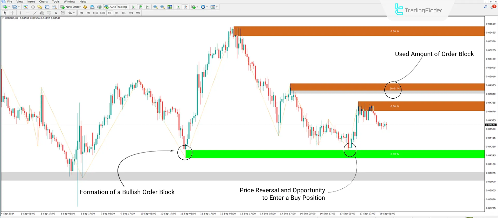 Order Block + Void indicator Download for MT4 - Free - [Trading Finder] 1