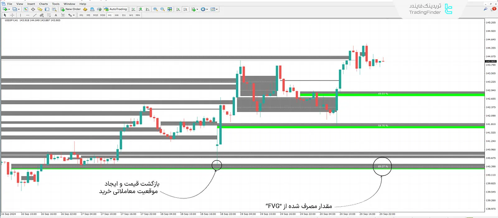 دانلود اندیکاتور شکاف بهبود یافته ارزش منصفانه (iFVG + Void) در متاتریدر 4 - رایگان - [تریدینگ فایندر] 1