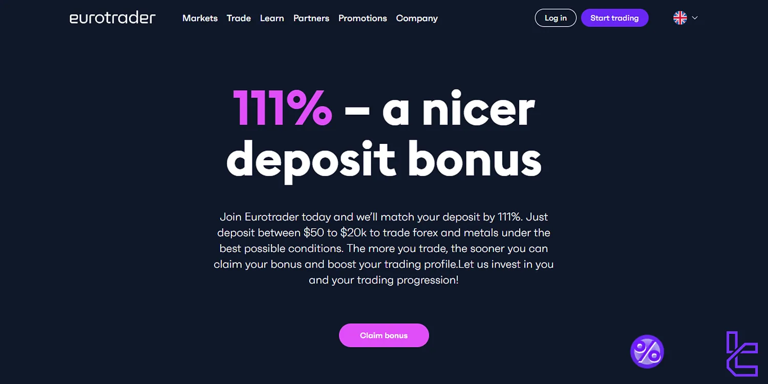 Eurotrader 111% deposit bonus