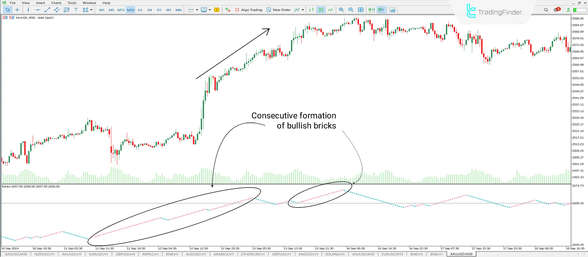 Renko Chart indicator for MT5 Download - Free - [TradingFinder] 1