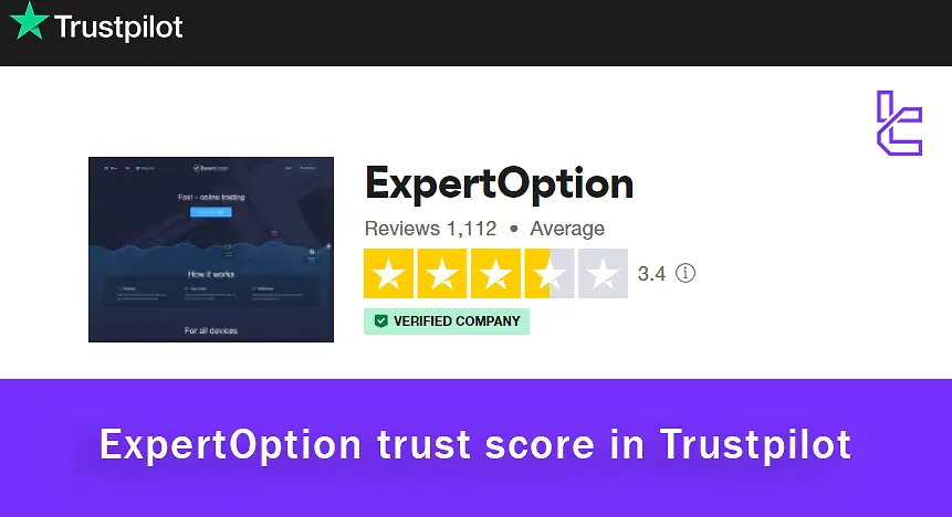 Expertoption trust score in trustpilot