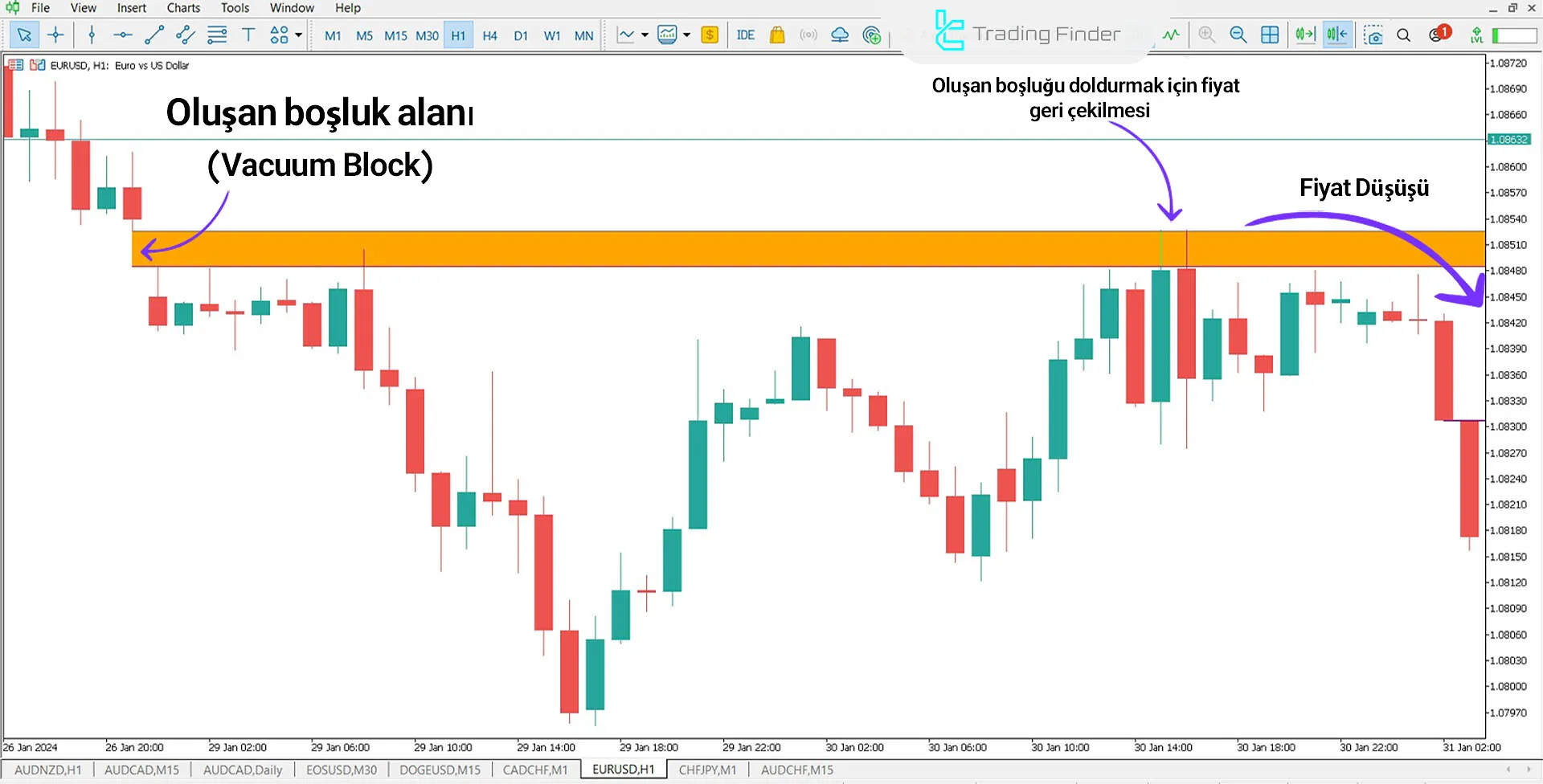 Vacuum Block (ICT) Göstergesi  MT5 için İndirme - Ücretsiz - [Trading Finder] 3