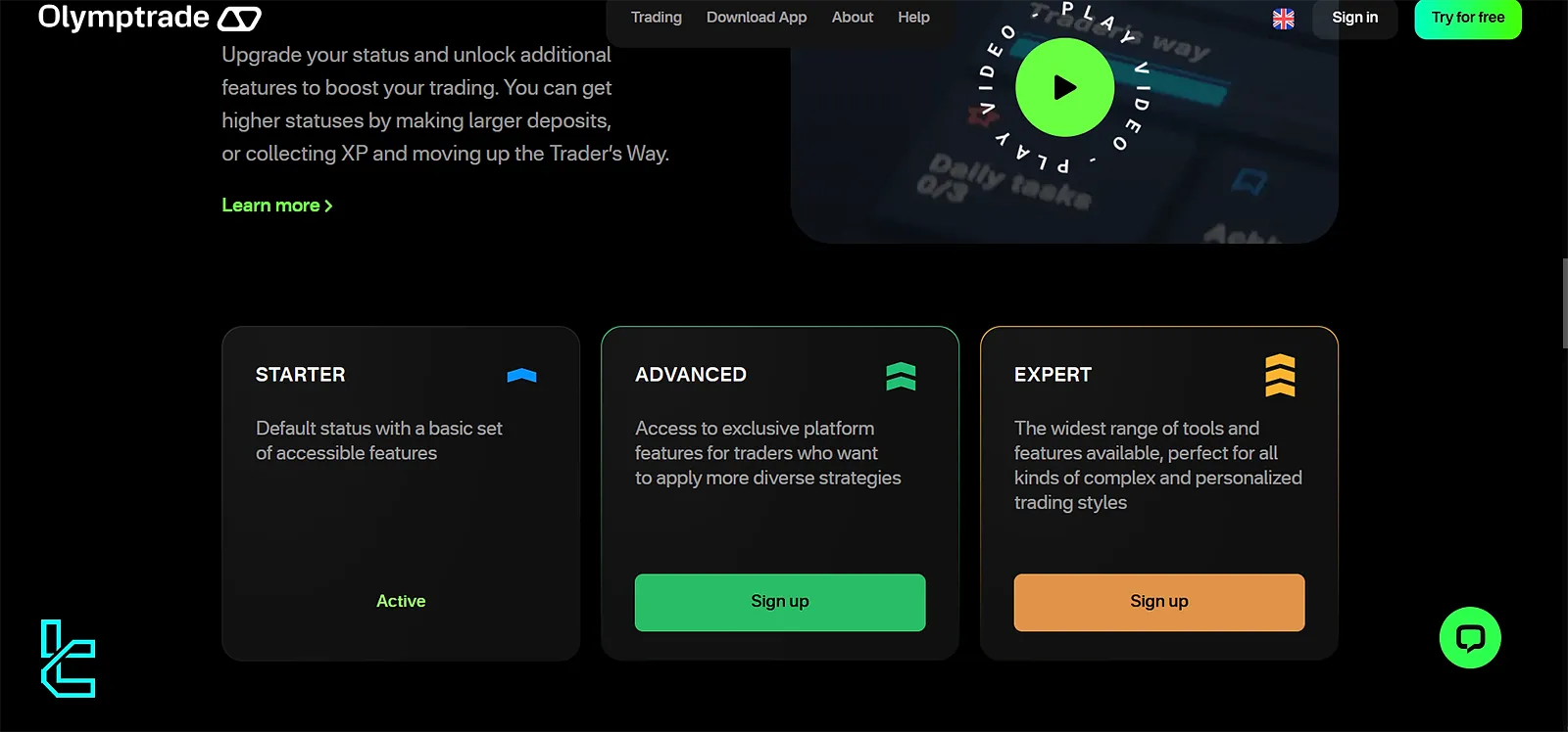 OlympTrade Account Types