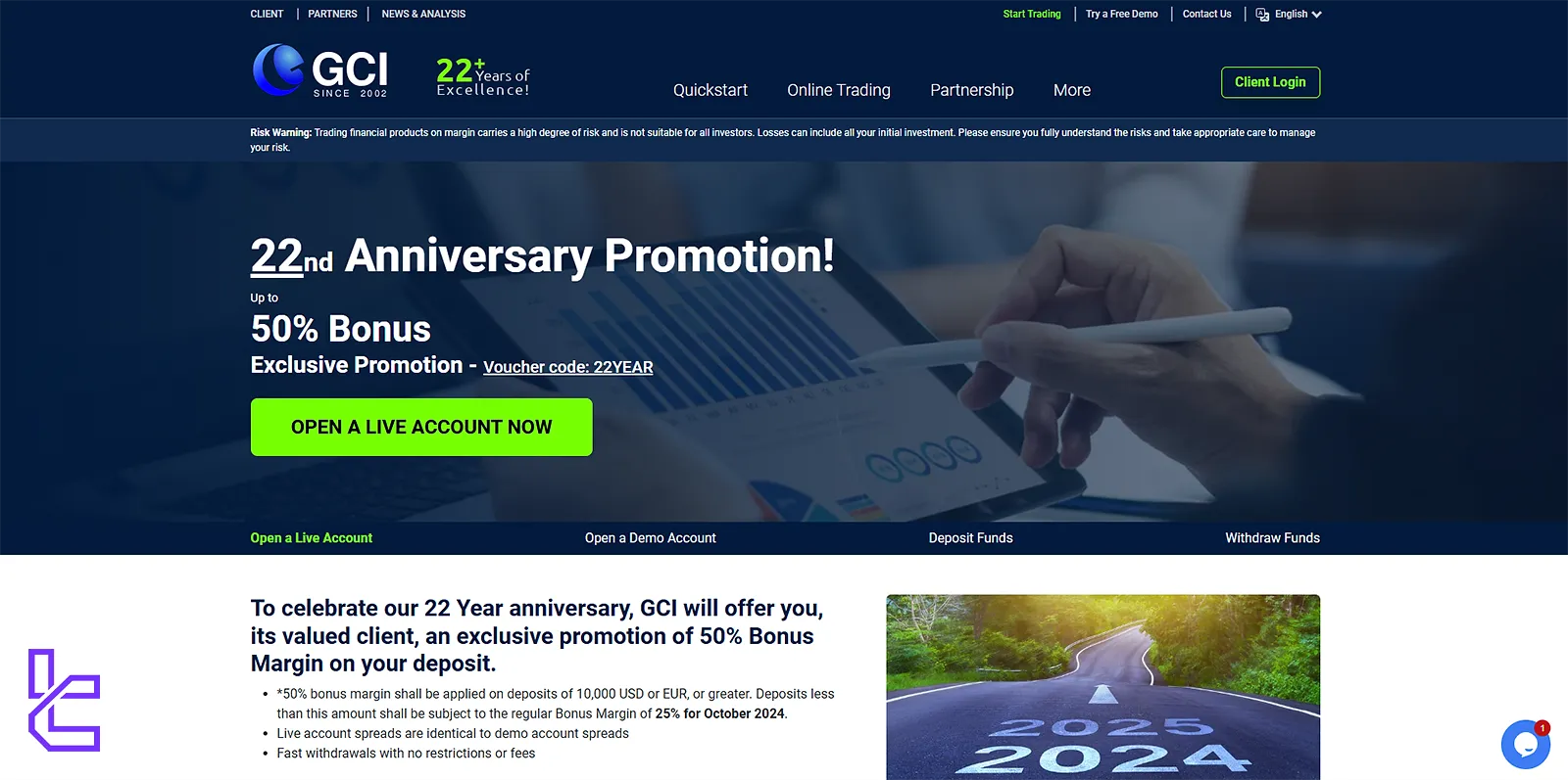 50% Anniversary bonus on GCI