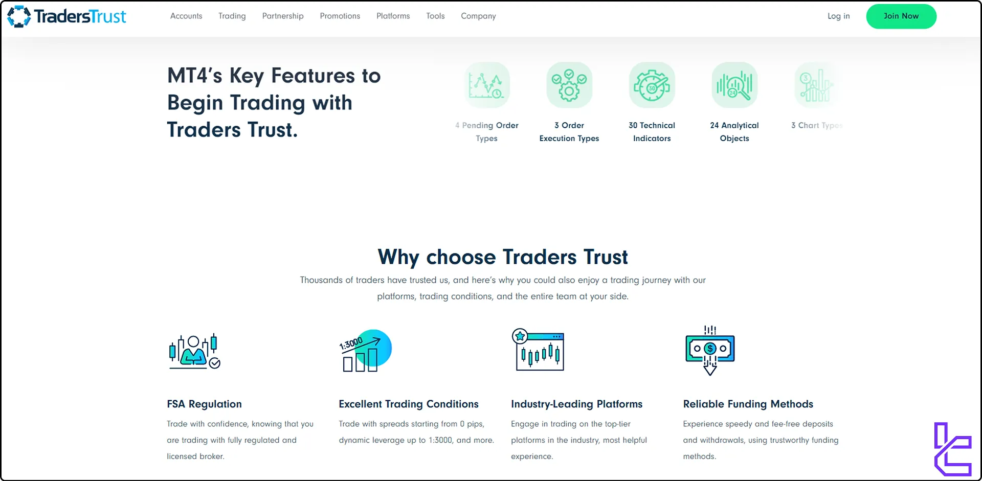 Traders Trust MT4 trading platform features