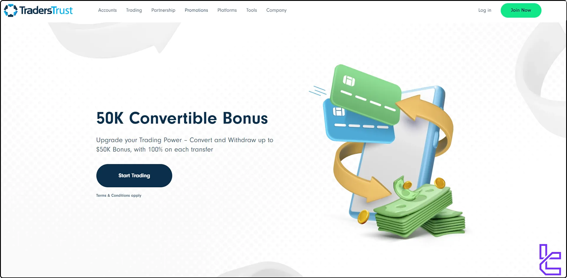 Traders Trust 50K Convertible Bonus