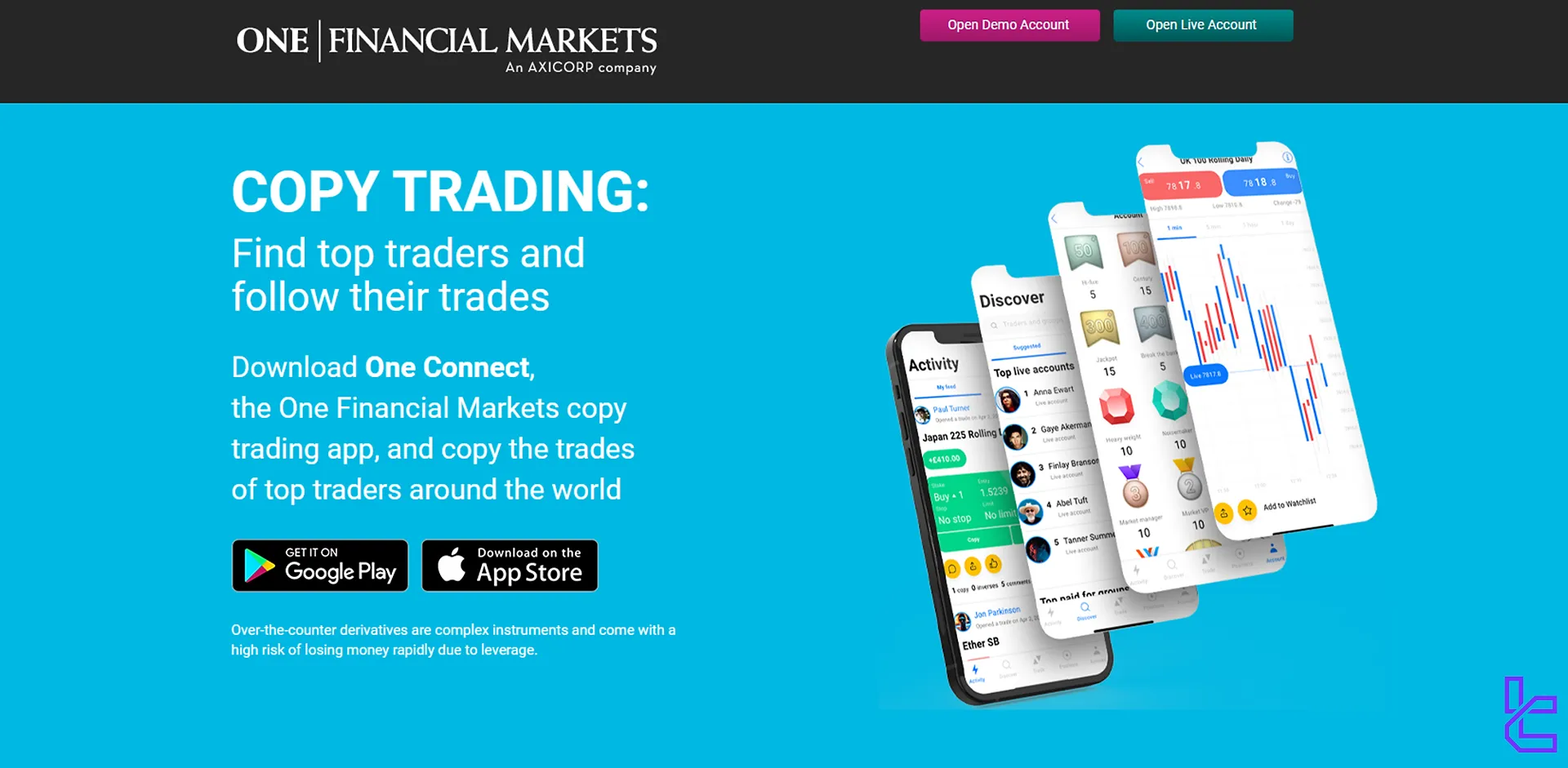 One Financial Markets copy trading app