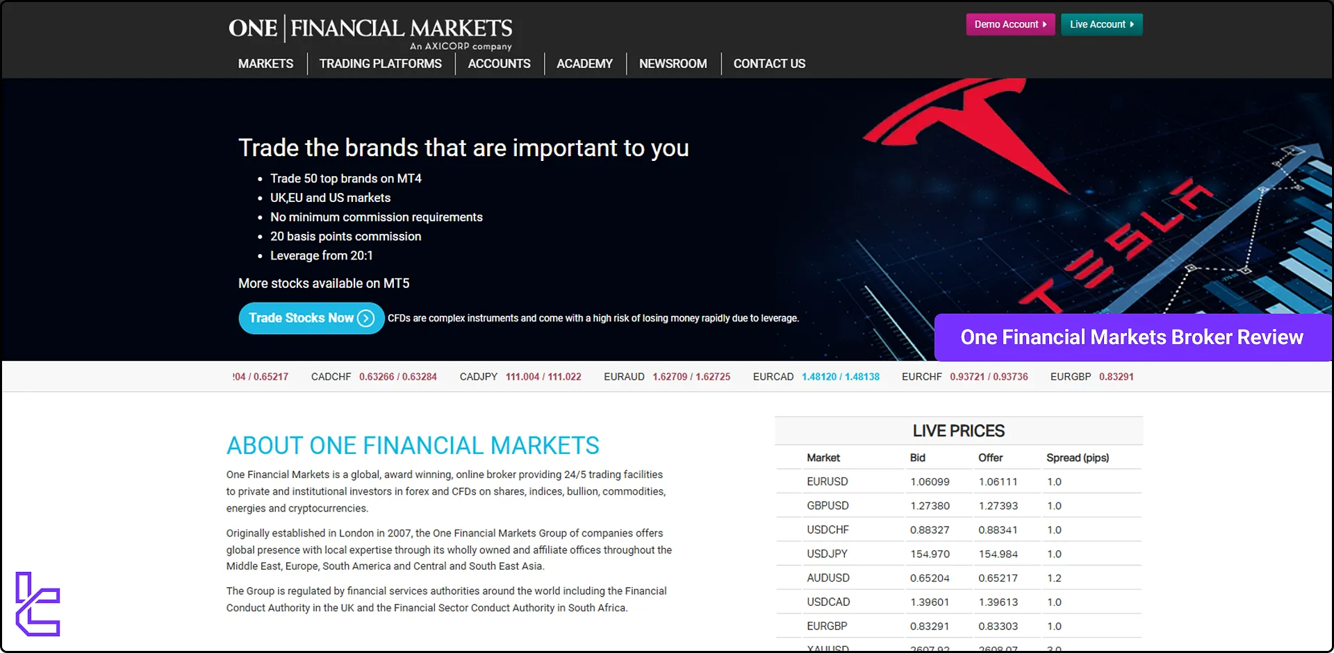 One Financial Markets broker review