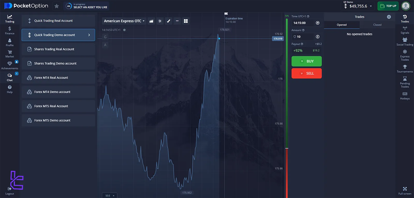 Pocket Option Account Types [Real, Demo, Quick, Shares, Forex MT4/5]