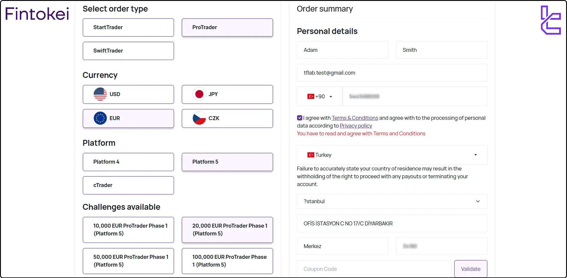 Fintokei registration