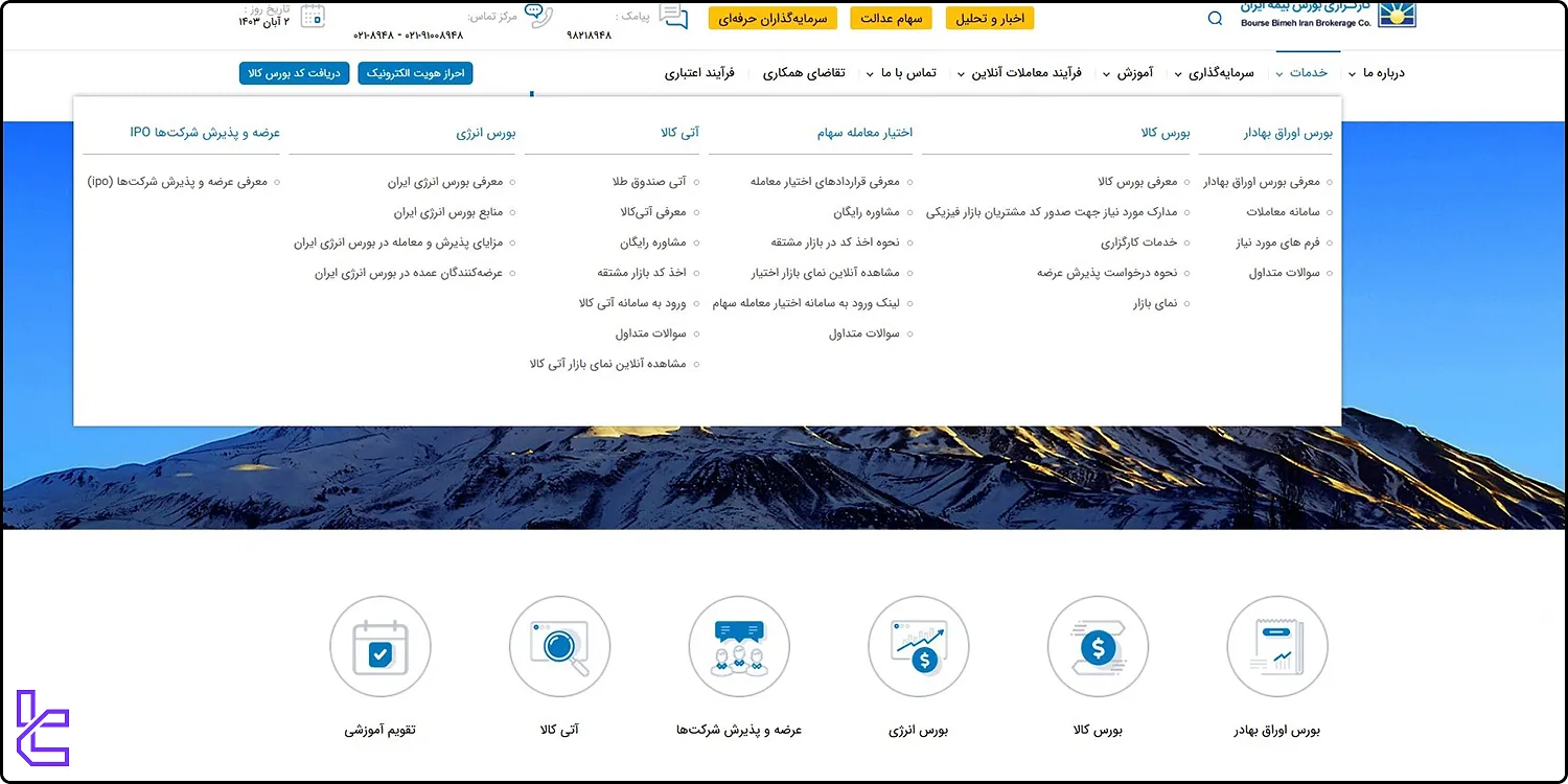 خدمات کارگزاری بورس بیمه ایران