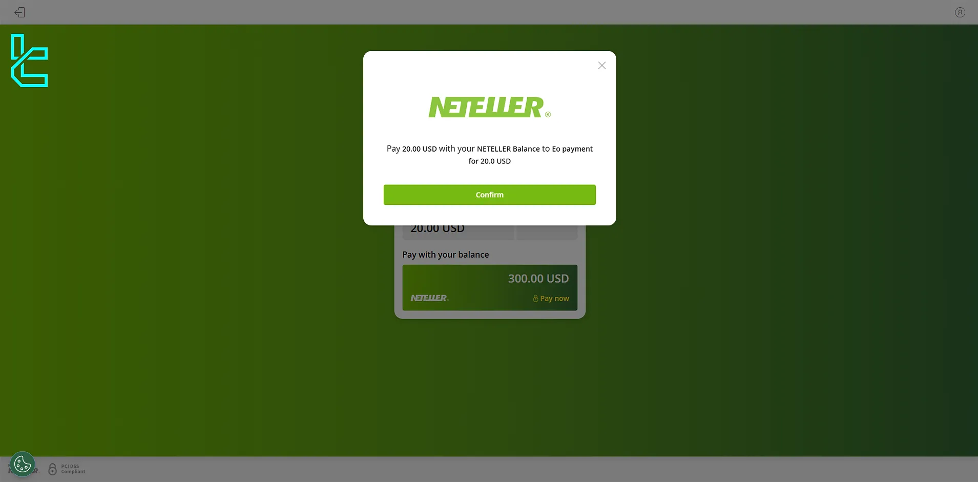 Confirming Neteller transaction