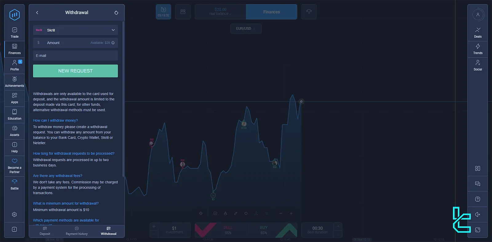 Withdrawal Option