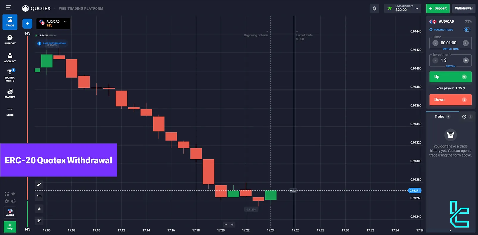 ERC-20 Quotex Withdrawal