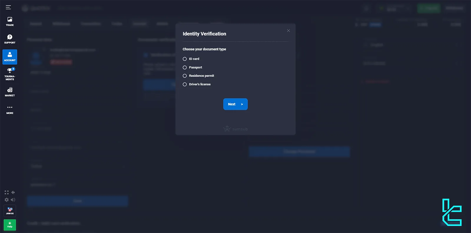 Choosing the document type