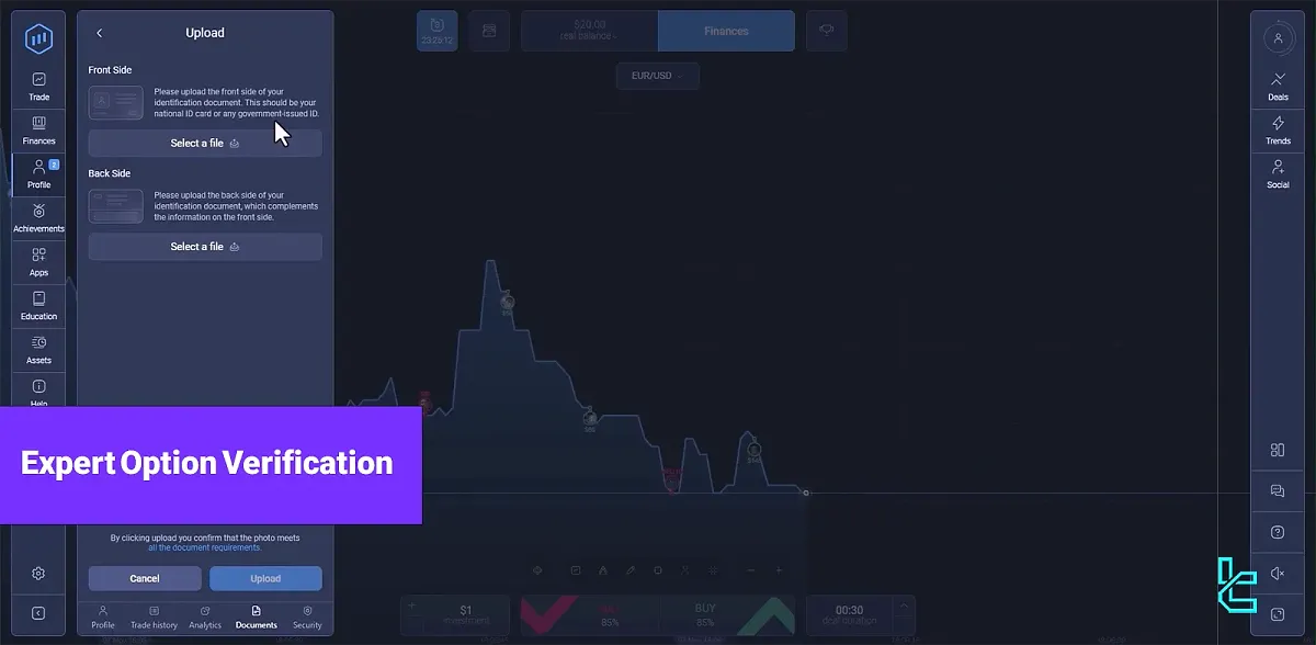 ExpertOption Verification [ID card, passport] in 2025