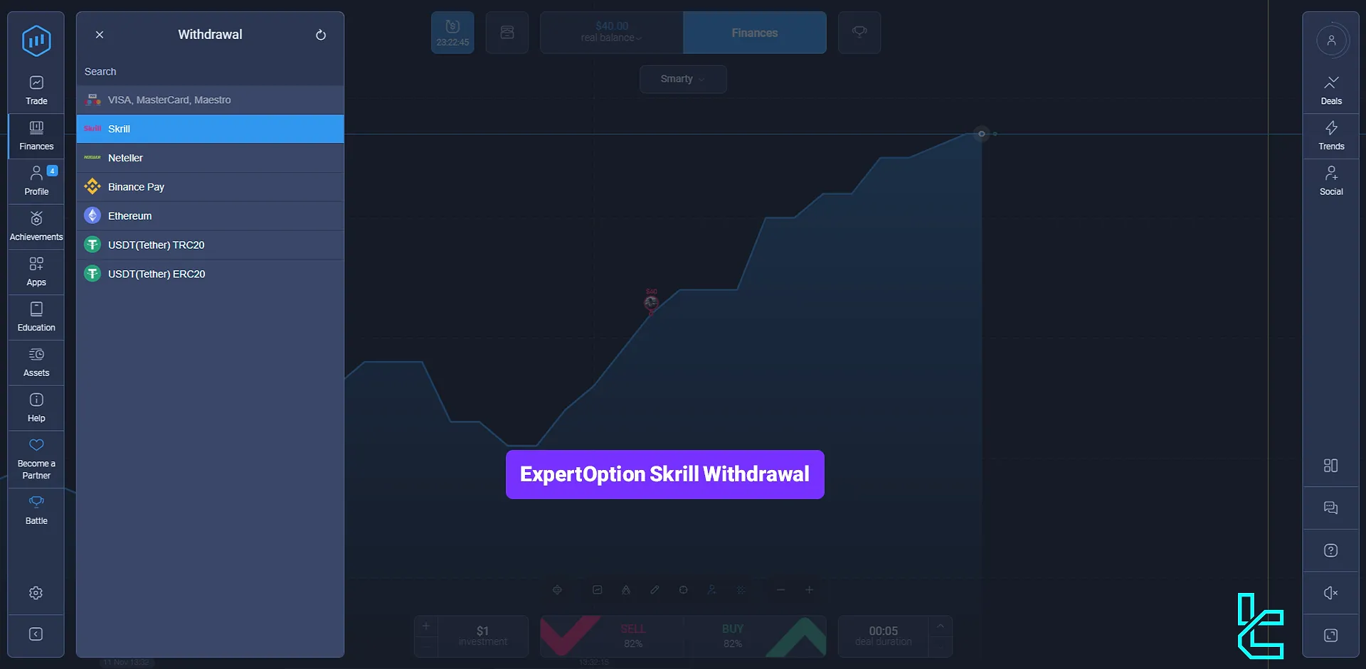 ExpertOption Skrill Withdrawal 2024 [$10 Minimum Amount]