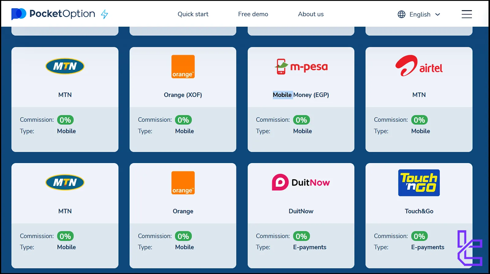 PocketOption Mobile Payments