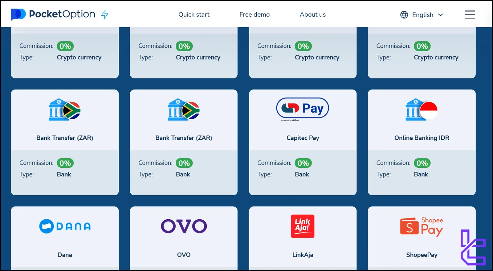 Regional deposit and withdrawal