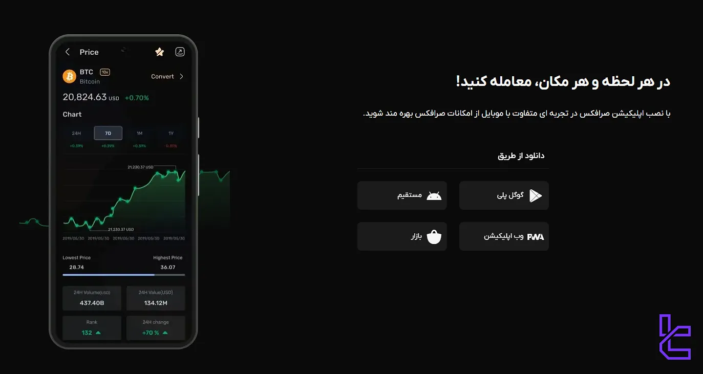 اپلیکیشن صرافکس