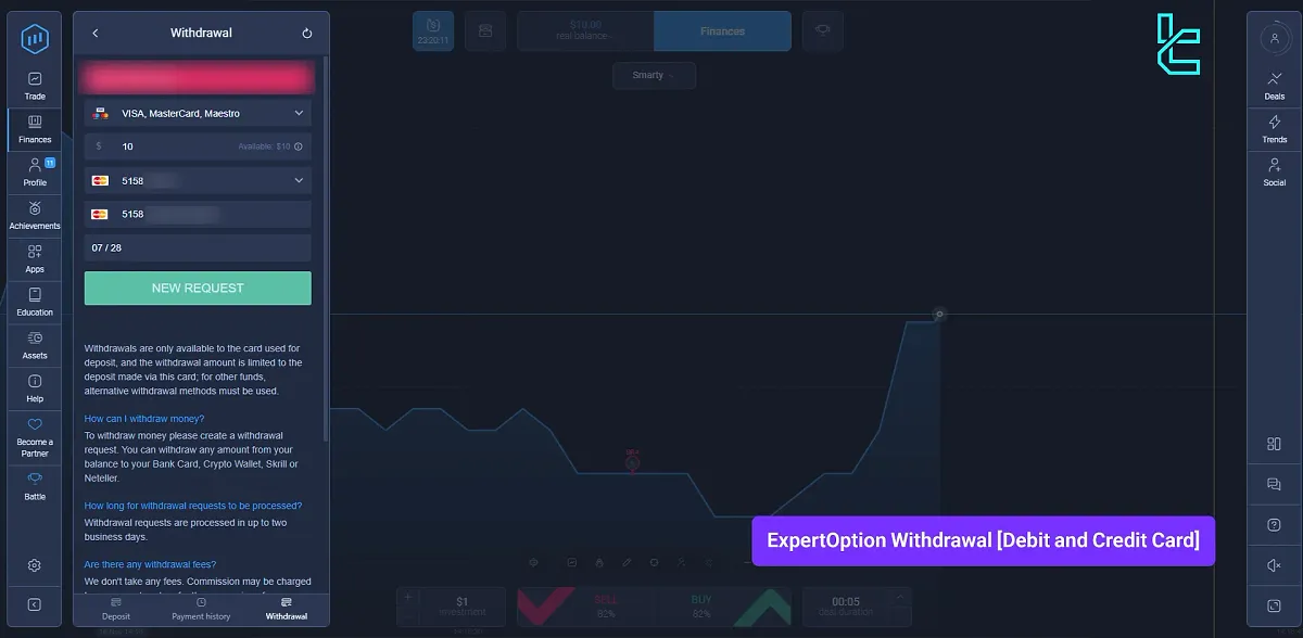 ExpertOption Visa Withdrawal 2025 [Credit and Debit Cards]