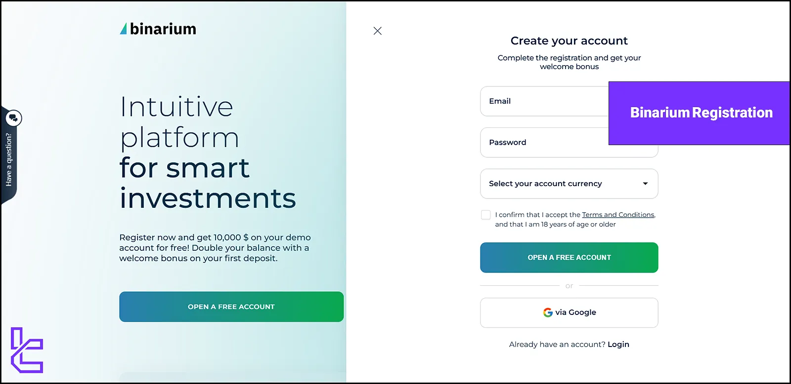 Binarium Registration 2024 - With Email and Password