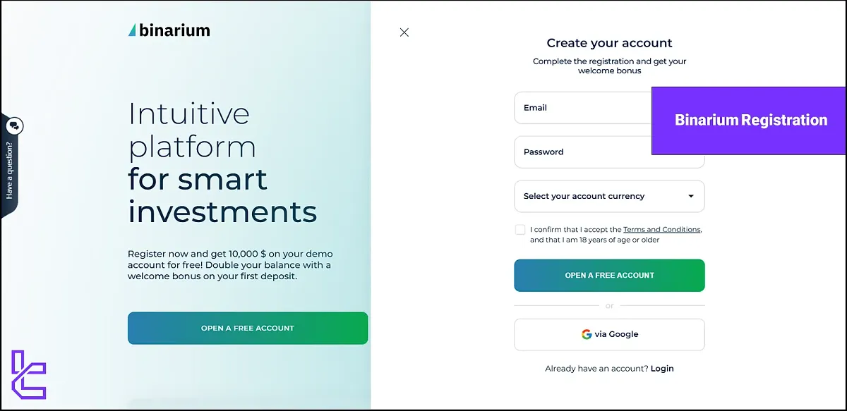 Binarium Registration 2025 - With Email and Password