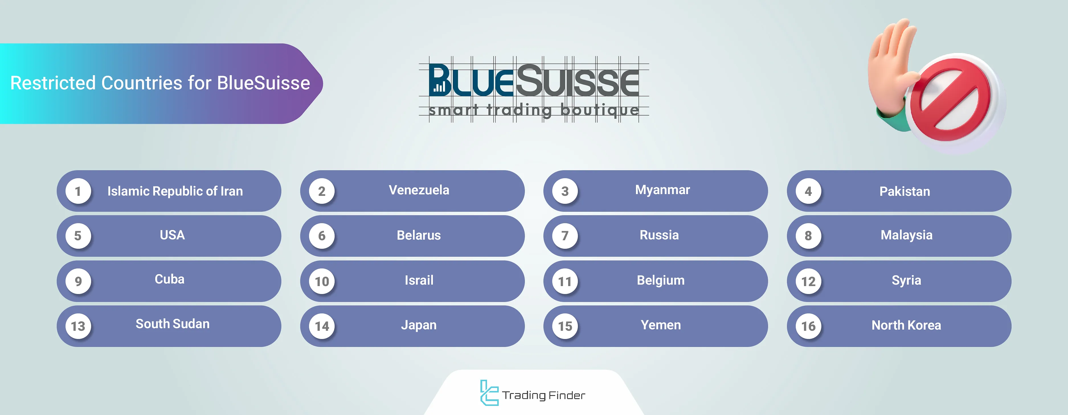 BlueSuisse restricted countries