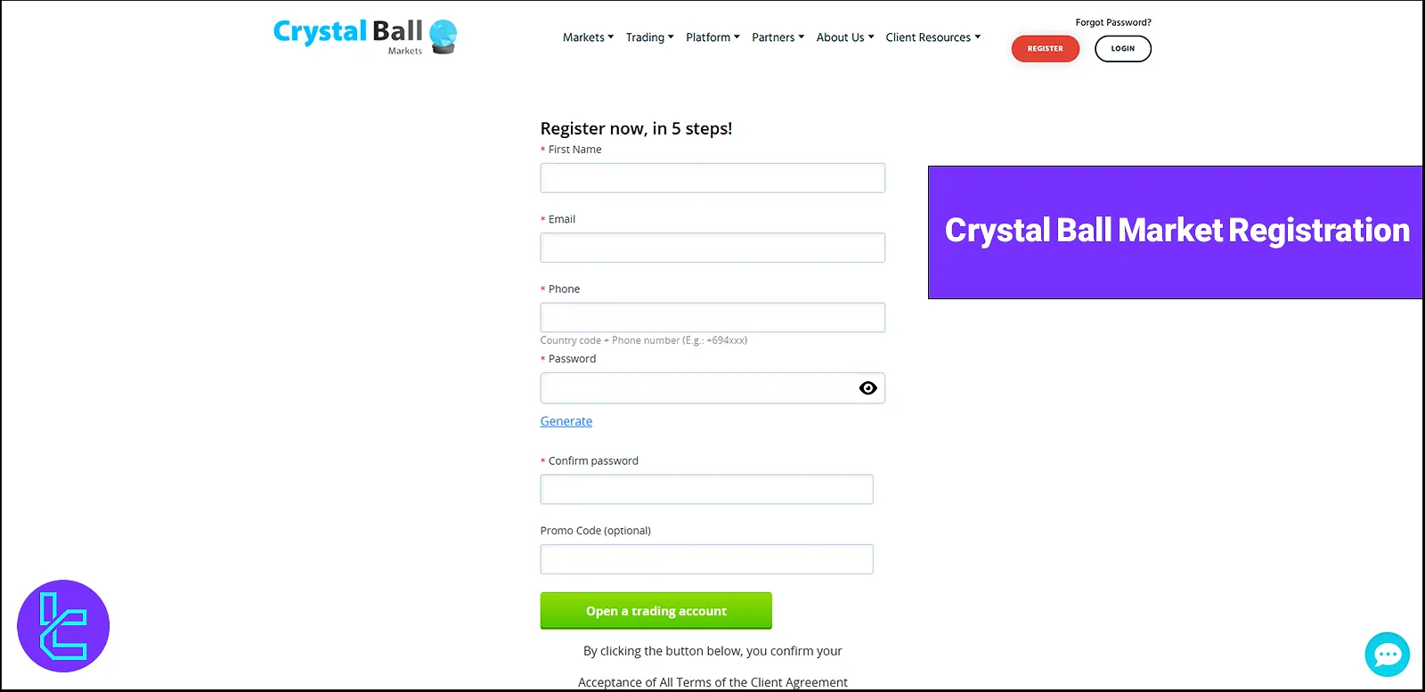 CrystalBall Market Registration