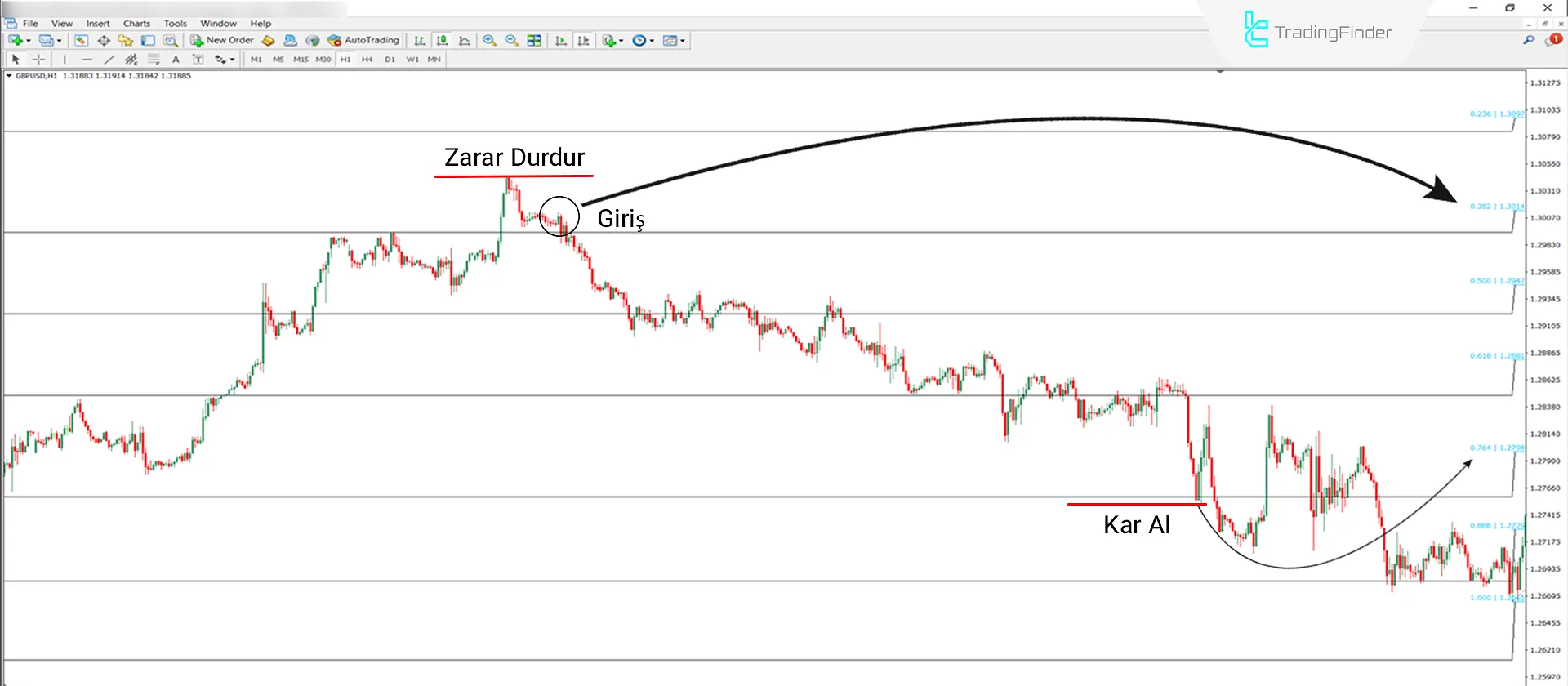 Auto Fibo Göstergesi MetaTrader 4 için İndir - Ücretsiz [TradingFinder] 2