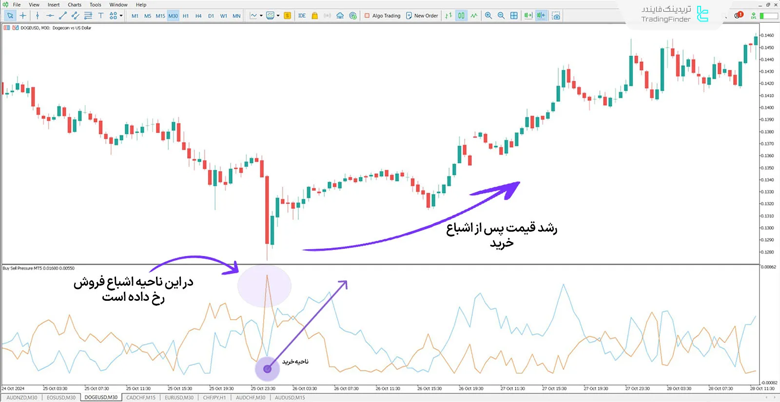 دانلود اندیکاتور اشباع خرید و فروش (Buy Sell Pressure) در متاتریدر 5 - رایگان 1