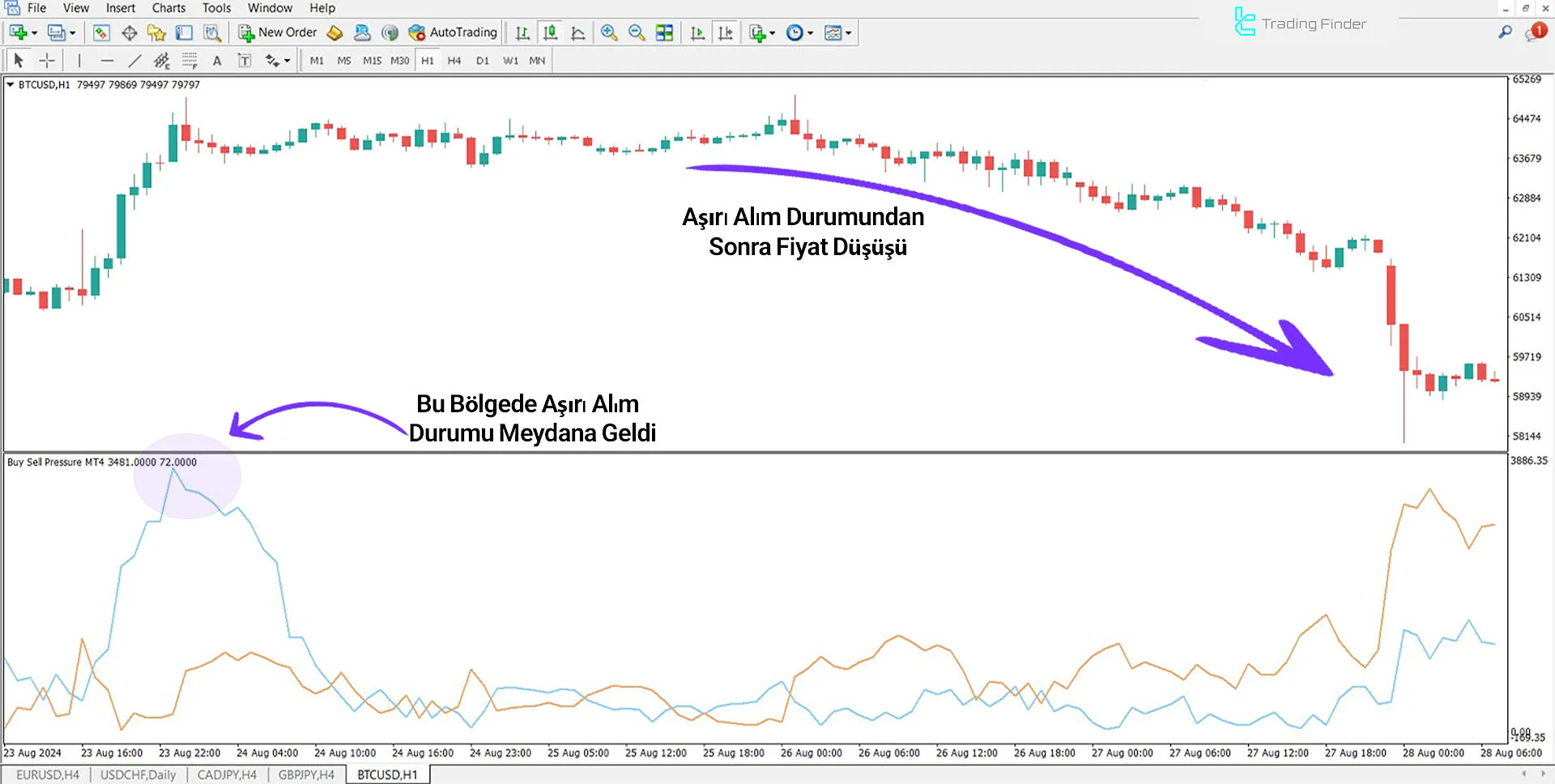 Buy Sell Pressure Göstergesini MT4 için İndirme - Ücretsiz - [TradingFinder] 2