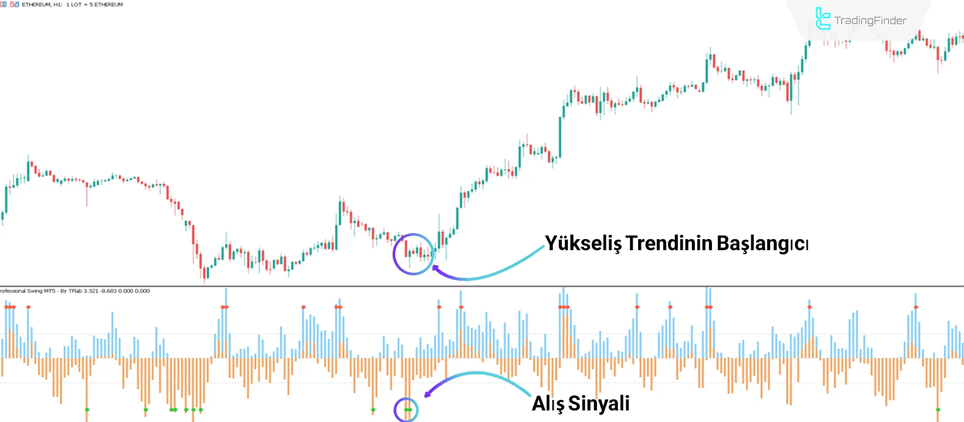 Professional Swing Göstergesi MT5 için İndir - Ücretsiz - [TradingFinder] 1