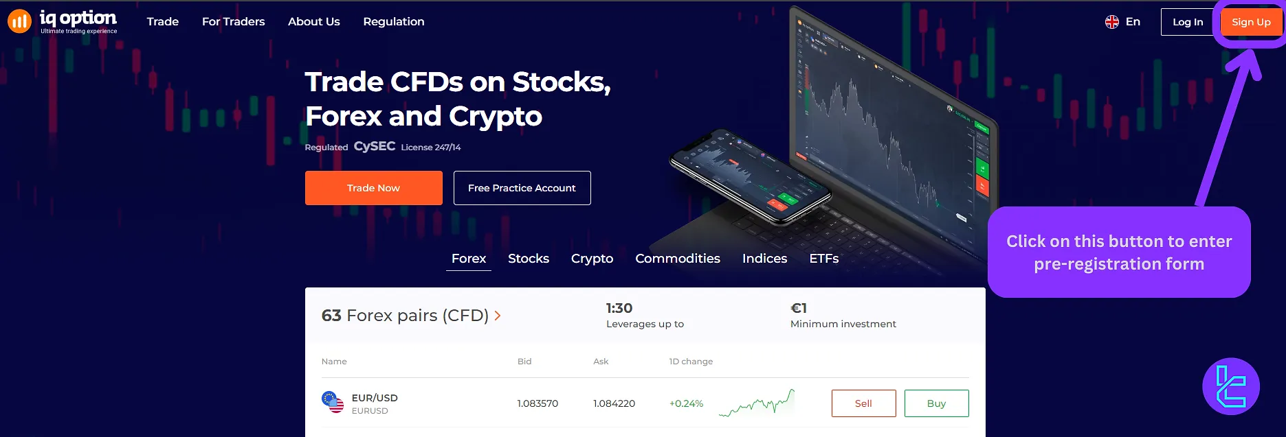 IQ option home page