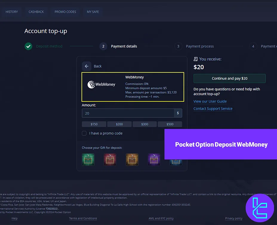 Pocket Option Deposit WebMoney - Funding account with a $3 fee