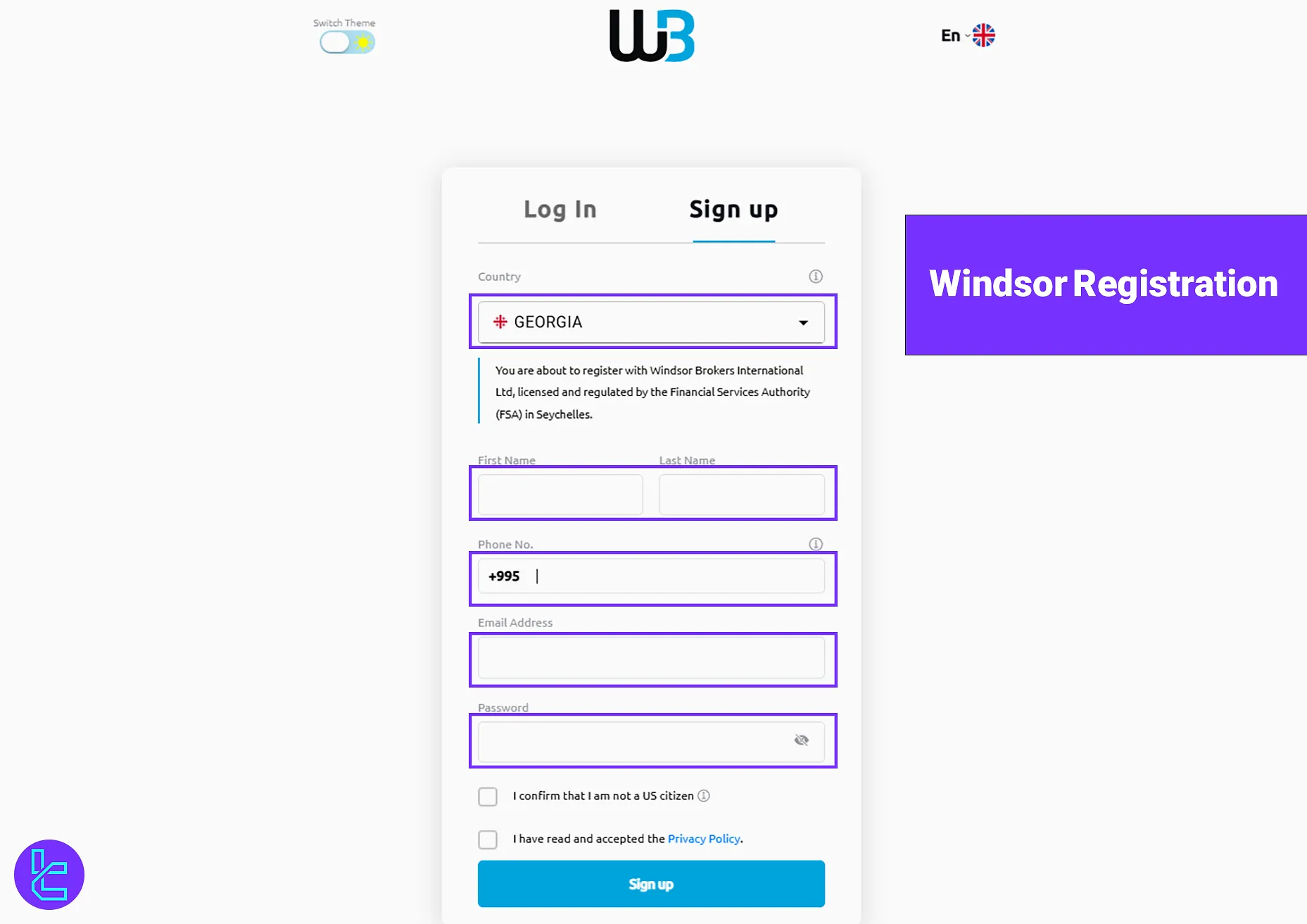 Windsor Registration