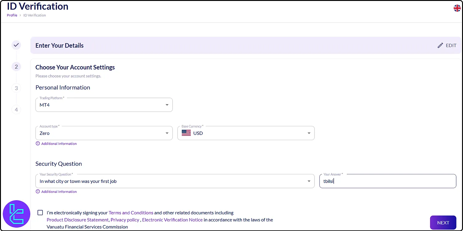 Fusion Markets verification and live account set up