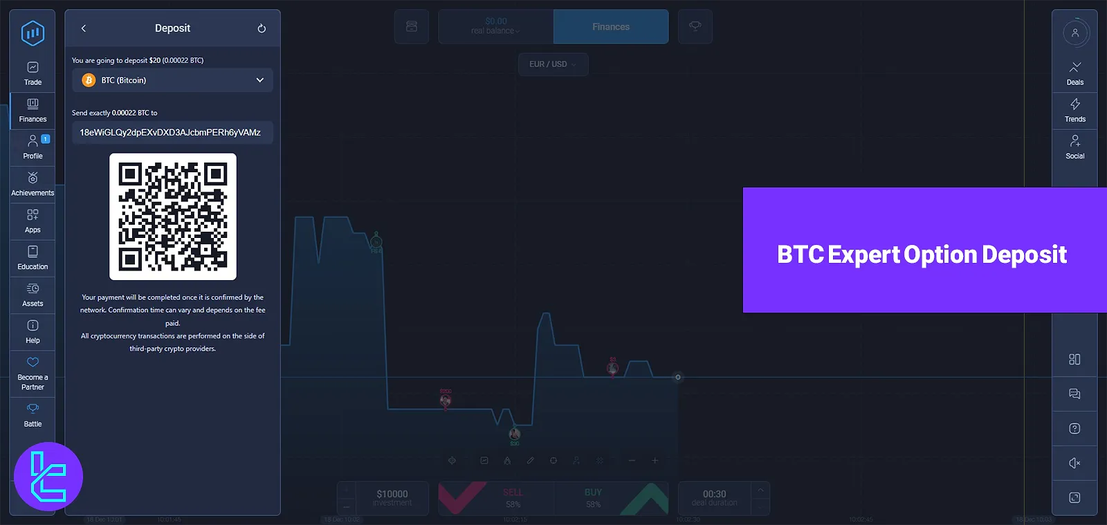 BTC Expert Option Deposit