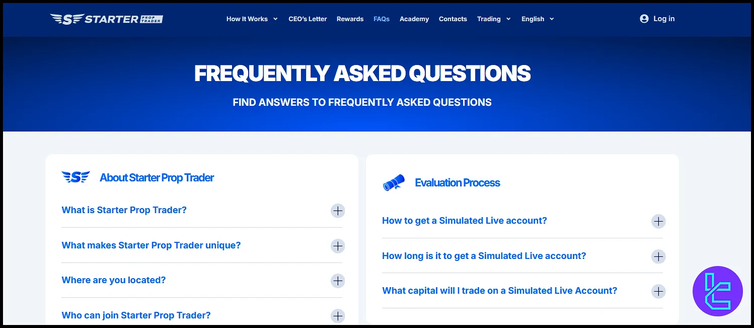 Starter Prop Trader FAQ