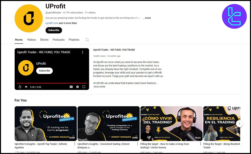 UProfit YouTube kanalı