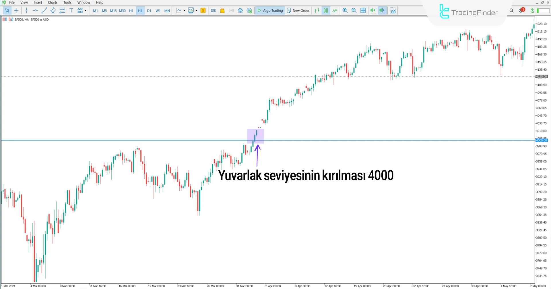 Yuvarlak Seviyeler İndikatörü  MT5  için İndir -[Trading Finder] 1