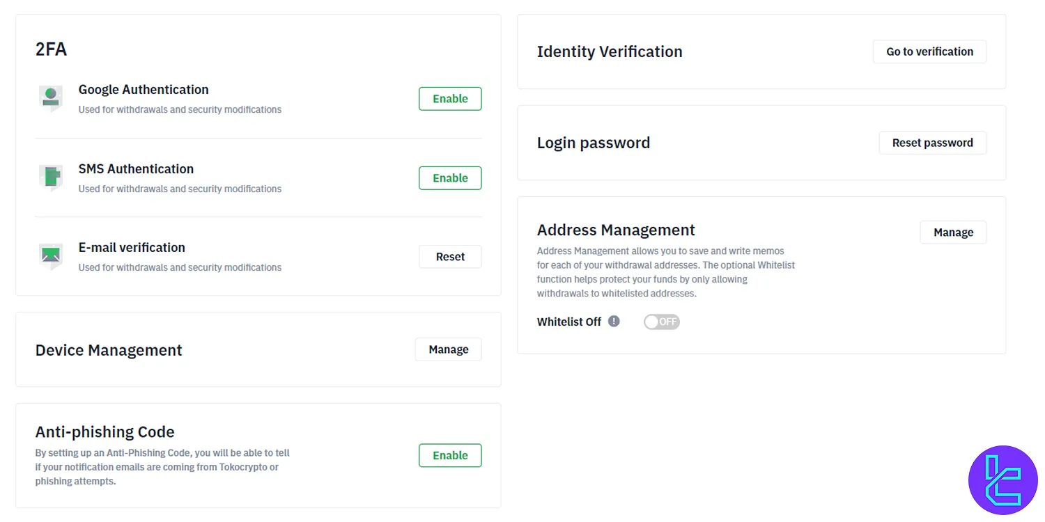 Tokocrypto security measures