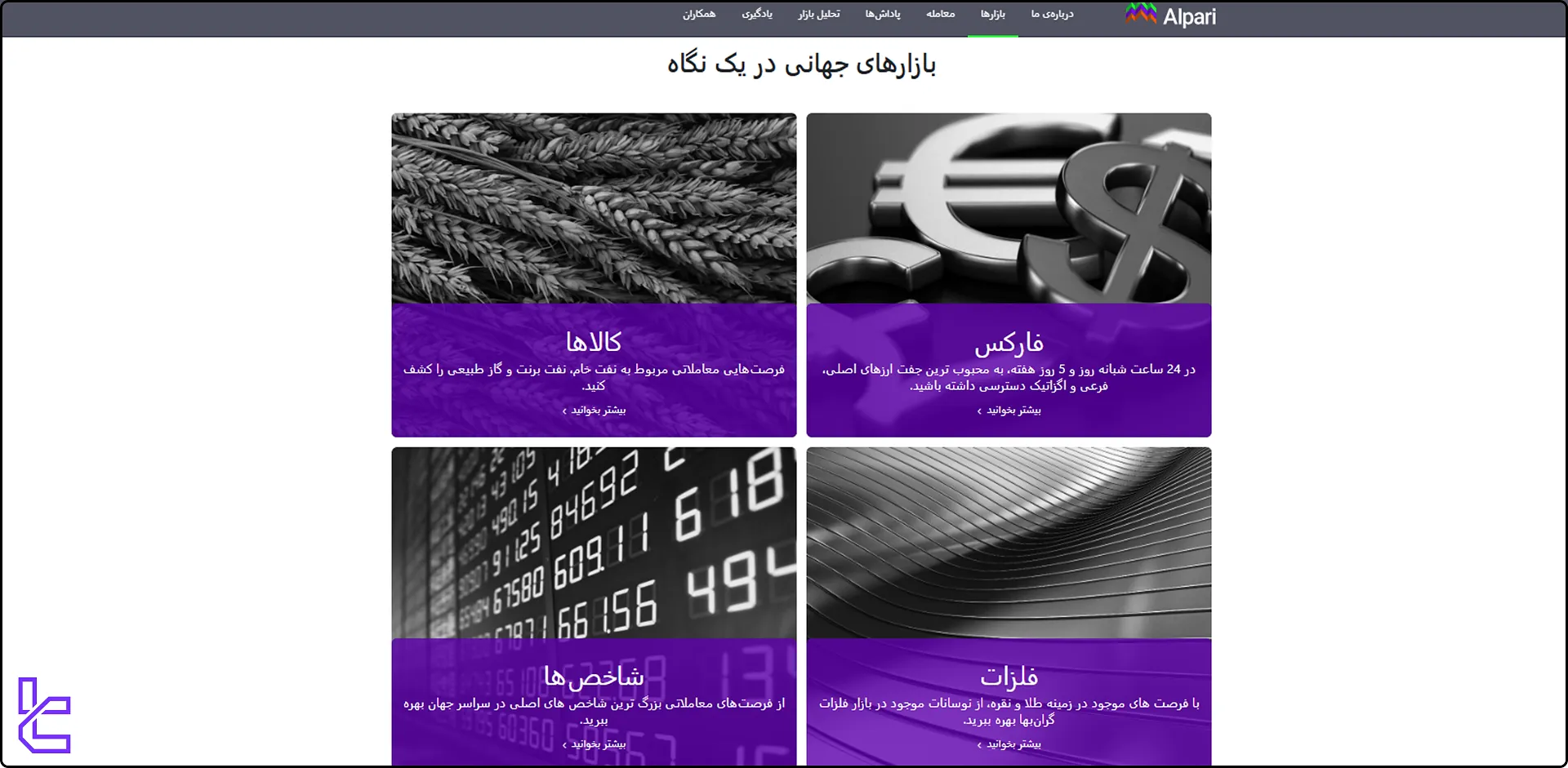 بازارهای معاملاتی بروکر آلپاری
