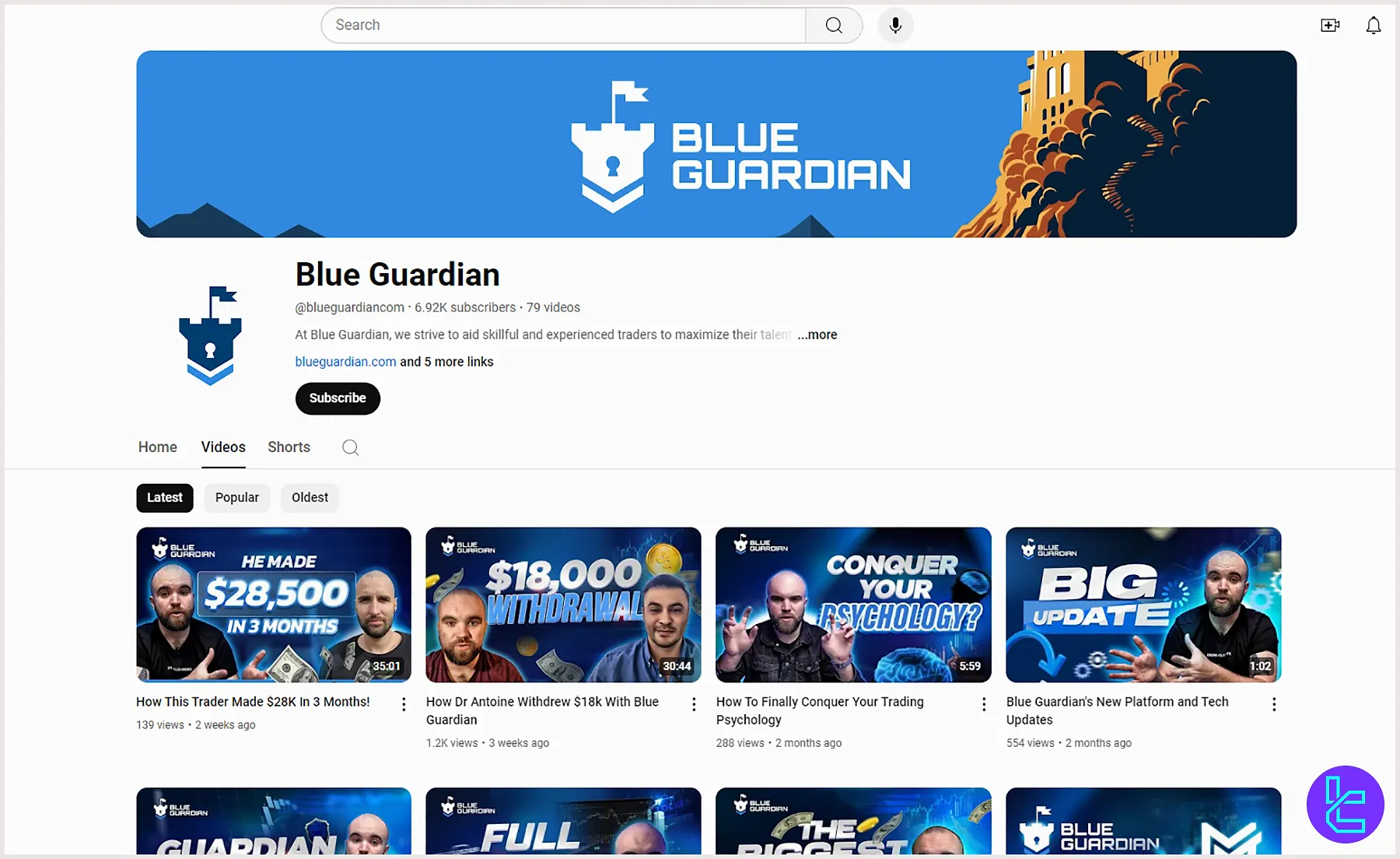 Blue Guardian Prop Firma YouTube Kanalı