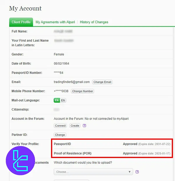 Alpari KYC Completed